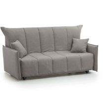 Dmora - Schlafsofa Dabarc, 3-Sitzer-Sofa, 100% Made in Italy, Wohnzimmersofa mit Trolley-Öffnung, aus gepolstertem Stoff, mit Standard-Armlehnen, Cm