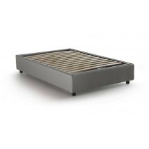Dmora - Quadratisches Und Halbes Bett Dlammer, Containerbett Mit Stoffbespannung, 100% Made In Italy, Frontöffnung, Passend Für Matratze Cm 120x190, 