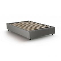Talamo Italia - Quadratisches Und Halbes Bett Arianna, Containerbett Mit Stoffbespannung, 100% Made In Italy, Frontöffnung, Passend Für Matratze Cm 