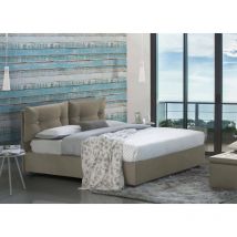Talamo Italia - Cama matrimonial Elisabetta, Cama contenedor con revestimiento de tela, 100% Made in Italy, Apertura frontal, adecuado para colchón