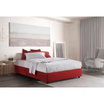 Talamo Italia - Cama matrimonial Maria, Cama contenedor con revestimiento de tela, 100% Made in Italy, Apertura frontal, adecuado para colchón Cm