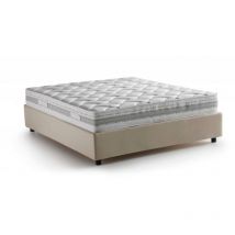 Talamo Italia Cama matrimonial Grace, Cama contenedor con revestimiento de tela, 100% Made in Italy, Apertura frontal, con colchón Cm 160x200