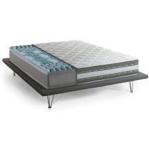 Talamo Italia - Colchón individual Odessa, Colchón extraíble en Memory Foam y Gel Waterfoam, 100% Made in Italy, Antiácaros e hipoalergénico,