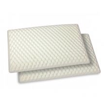 Coppia di cuscini per letto, 100% Made in Italy, Guanciali in Memory Foam massaggiante, Anallergico e Traspirante, 73x43xh14 cm, con imballo