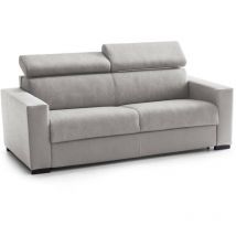 Divano fisso Alexandra, Divano a 2 posti, 100% Made in Italy, Sofà Soggiorno, in tessuto imbottito, con poggiatesta regolabili e Braccioli slim, Cm