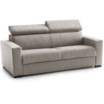 Talamo Italia - Divano fisso 3 posti Matrice, Sofà in tessuto imbottito, Poggiatesta regolabili e Braccioli standard, 100% Made in Italy, Cm