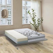 Talamo Italia - Doppelmatratze Silvana, Memory-Foam- und Waterfoam-Matratze, 100% Made in Italy, Anti-Milbe und hypoallergen, Cm 160x190h 22