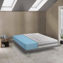 Talamo Italia - Doppelmatratze Sveva, Herausnehmbare Matratze aus Memory Foam und Waterfoam, 100% Made in Italy, Anti-Milbe und hypoallergen, Cm