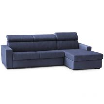 Festes Sofa Marica, Ecksofa, 100% Made in Italy, Sofa im Wohnzimmer mit Chaiselongue, in gepolstertem Stoff - Rechte Containerhalbinsel, mit