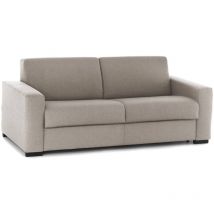 Talamo Italia - Festes Sofa Marzia, Großes 2-Sitzer-Sofa, 100% Made in Italy, Sofa-Wohnzimmer, aus gepolstertem Stoff, mit schmalen Armlehnen, Cm