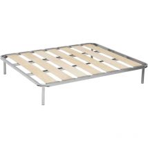 Talamo Italia - Dmora - Somier doble Dabatt, Base ortopédica de listones anchos, 100% Made in Italy, Cm 160x190h31