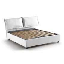 Talamo Italia - Letto matrimoniale Aris, Letto contenitore con rivestimento in tessuto, 100% Made in Italy, Apertura frontale, adatto per materasso