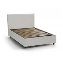 Talamo Italia - Letto piazza e mezza Alia, Letto contenitore con rivestimento in ecopelle, 100% Made in Italy, Apertura frontale, adatto per