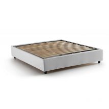 Letto matrimoniale Chloe, Letto contenitore con rivestimento in tessuto, 100% Made in Italy, Apertura frontale, adatto per materasso Cm 140x200,
