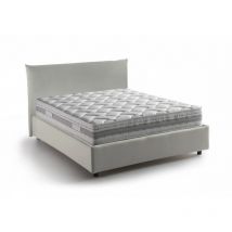 Letto piazza e mezza Arpaise, Letto contenitore con rivestimento in tessuto, 100% Made in Italy, Apertura frontale, con materasso Cm 120x190 incluso,
