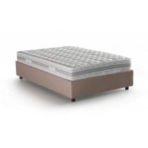 Letto piazza e mezza Gaia, Letto contenitore con rivestimento in tessuto, 100% Made in Italy, Apertura laterale, con materasso Cm 120x190 incluso,