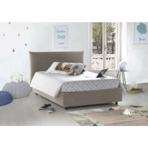 Talamo Italia - Letto piazza e mezza Ornella, Letto contenitore con rivestimento in tessuto, 100% Made in Italy, Apertura frontale, adatto per