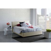 Talamo Italia - Lit double Azue, Lit conteneur avec revêtement en tissu, 100% Made in Italy, Ouverture frontale, convient pour matelas Cm 140x190,