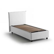 Dmora - Talamo Italia Lit simple Chelsea, Lit conteneur avec revêtement en tissu, 100% Made in Italy, Ouverture frontale, convient pour matelas Cm