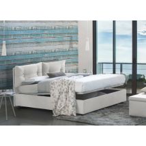 Talamo Italia - Lit simple Adelaide, Lit conteneur avec revêtement en tissu, 100% Made in Italy, Ouverture frontale, convient pour matelas 80x190 cm,