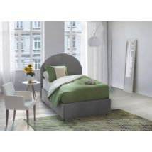 Talamo Italia Lit simple Beatrice, Lit conteneur avec revêtement en tissu, 100% Made in Italy, Ouverture frontale, convient pour matelas Cm 80x190,