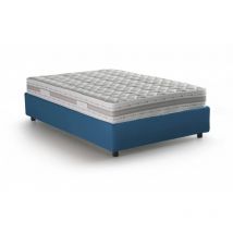 Talamo Italia - Lit double Grace, Lit conteneur avec revêtement en tissu, 100% Made in Italy, Ouverture frontale, avec matelas Cm 160x200 inclus,