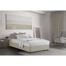 Talamo Italia - Lit carré et demi Nicole, Lit conteneur avec revêtement en tissu, 100% Made in Italy, Ouverture frontale, convient pour matelas cm
