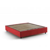 Talamo Italia - Lit double Maria, Lit conteneur avec revêtement en tissu, 100% Made in Italy, Ouverture frontale, convient pour matelas cm 160x200,