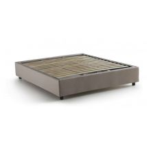 Talamo Italia - Lit double Chloe, Lit conteneur avec revêtement en tissu, 100% Made in Italy, Ouverture frontale, convient pour matelas Cm 140x200,