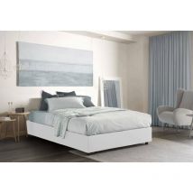Talamo Italia - Lit double Elisa, Lit conteneur avec revêtement en tissu, 100% Made in Italy, Ouverture frontale, convient pour matelas cm 160x190,