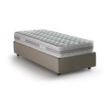 Talamo Italia Lit simple Rachele, Lit conteneur avec revêtement en tissu, 100% Made in Italy, Ouverture frontale, avec matelas 80x200 cm inclus,