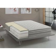 Dmora - Quadratische und halbe Matratze Dgiudic, Orthopädisch aus Memory-Schaum und Mikrofedern mit Taschen, 100% Made in Italy, Anti-Milbe und