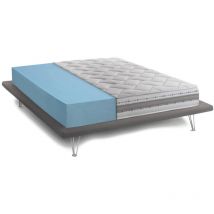 Talamo Italia - Matelas double Sveva, Matelas déhoussable en Memory Foam et Waterfoam, 100% Made in Italy, Anti-acarien et hypoallergénique, Cm