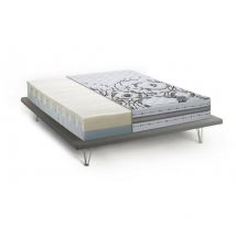Matelas carré et demi Michelle, Matelas en mousse mémoire et Waterfoam, 100% Made in Italy, Anti-acarien et hypoallergénique, Cm 120x190h22, avec