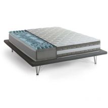 Talamo Italia - Materasso matrimoniale Amega, Materasso in Memory Foam e Gel a 9 zone differenziate, 100% Made in Italy, Anti acaro e Anallergico, Cm
