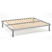 Rete letto matrimoniale Malvina, Rete ortopedica in multistrato di betulla a 13 doghe, 100% Made in Italy, Cm 160x190h 34, con imballo rinforzato