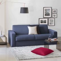 Talamo Italia - Schlafsofa Alexis, Großes 2-Sitzer-Sofa, 100% Made in Italy, Wohnzimmersofa mit drehbarer Öffnung, aus gepolstertem Stoff, mit