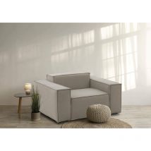 Talamo Italia Lounge-Sessel Cristiana, Lounge-Sessel, 100% Made in Italy, Relaxsessel aus gepolstertem Stoff, Cm 160x95h70, Turteltaube