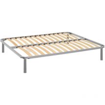 Talamo Italia - Sommier double Malvina, Base orthopédique en contreplaqué de bouleau à 13 lattes, 100% Made in Italy, Cm 160x190h34, avec emballage