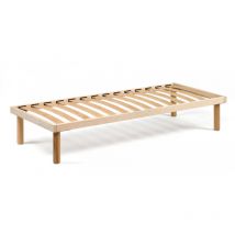 Talamo Italia - Sommier double Mariacarla, Sommier orthopédique à lattes de bois, 100% Made in Italy, Cm 160x190h31