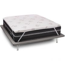 Dmora - Quadratischer Und Halber Topper Dabas, Topper Erneuert Die Matratze Mit Abnehmbarem Bezug Aus Memory Foam Und Kupferfasern, 100% Made In Italy