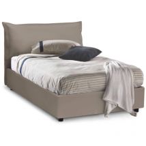 Talamo Italia - Letto piazza e mezza Angela, Letto contenitore con rivestimento in ecopelle, 100% Made in Italy, Apertura frontale, adatto per
