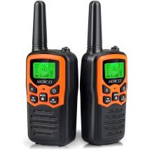 Talkie-walkie, Talkie-walkie longue portée pour adultes avec 22 canaux FRS, Talkie-walkie familial avec lampe de poche LED Écran LCD VOX pour