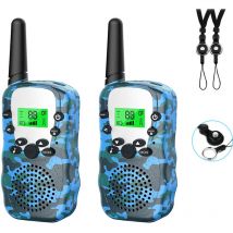 Talkies Walkies Enfants Radio à 2 Voies avec Lampe de Poche LCD Rétro-éclairée, Gamme de 3 Miles pour Aventures Extérieure