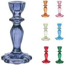 Portacandele in vetro blu navy Portacandele conico decorativo per interni o esterni, decorazioni per la casa, eleganti cene, matrimoni invernali,