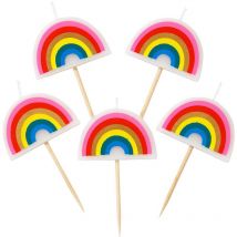 Talking Tables Arcobaleno a forma di torta di compleanno candele divertenti Cupcake Toppers, RBSCANDLES