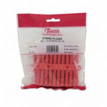 Talon Red 5-5.5mm Wall Plugs Plastic Screw Fixing Plugs Euro Slot X100 Pack P2ES