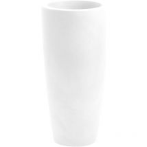 Vaso Alto Talos, cm 33x70 h, Bianco Opaco, Vaso Conico con Tecnologia Rotazionale,per Interno ed Esterno - Nicoli