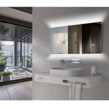 Talos - Chic Badspiegel mit Beleuchtung - led Badezimmerspiegel 120x70 cm - Spiegel mit Lichtfarbe neutralweiß