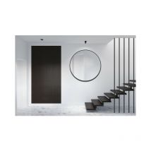 Talos - Black Oros Matt Spiegel - rund, 120 cm - runder Wandspiegel in matt schwarz - Badspiegel rund mit hochwertigen Aluminiumrahmen - Dekospiegel